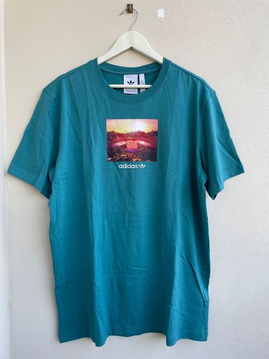 T-Shirt Azul Estampada Adidas