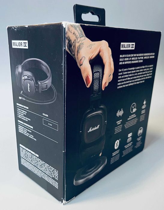 Słuchawki bezprzewodowe Marshall Major IV czarne bluetooth Oryginalne!