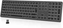 Klawiatura bezprzewodowa z podświetleniem LED, układ QWERTZ, spp661