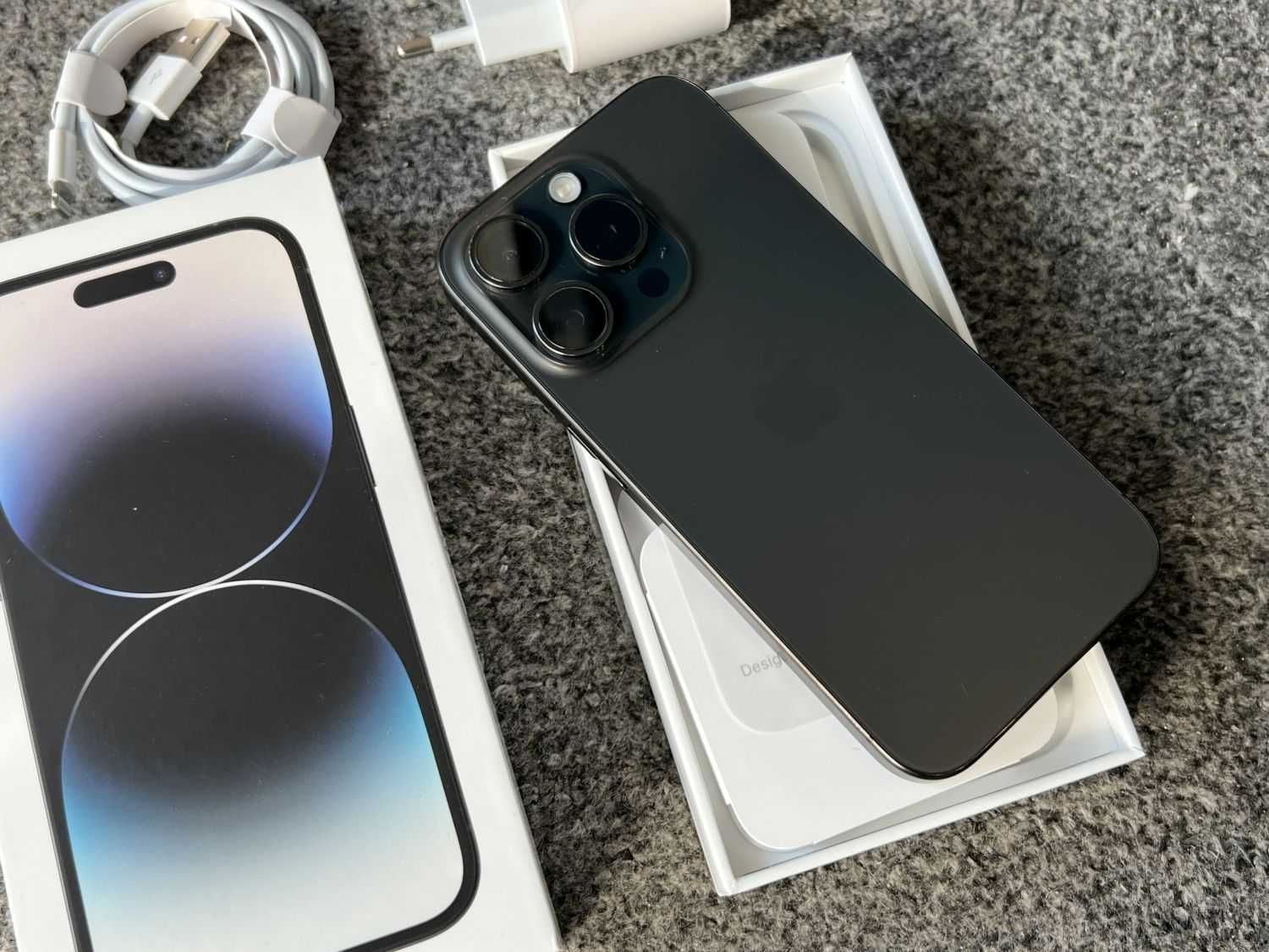 iPhone 15 PRO 256GB SPACE GREY GRAPHITE Czarny Black Bateria 95% Gwar