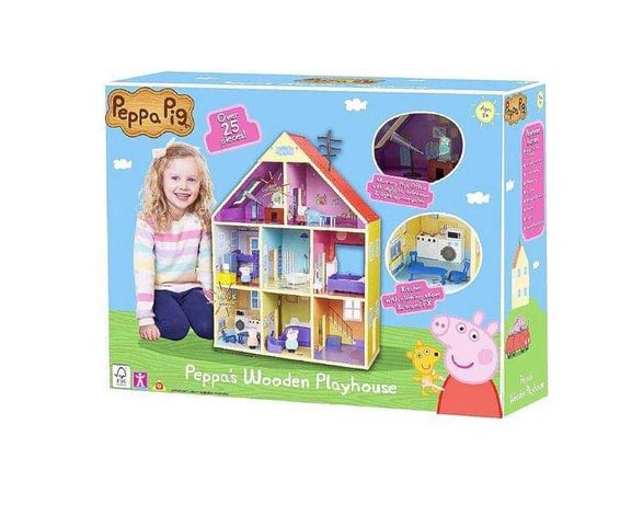 Drewniany Duży Domek Świnka Peppa-Peppa Pig TM Toys
