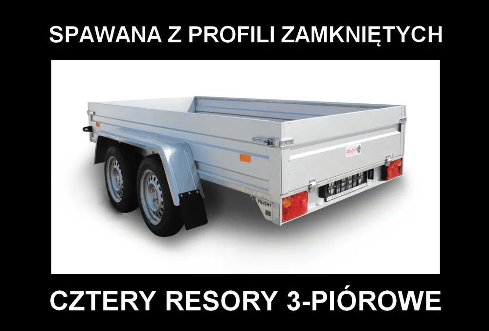 FRACHT VICTORIA dwuosiowa, 4 x RESOR,  przyczepa, przyczepka na resorach dwie osie, tandem na kat. „B”, RATY!