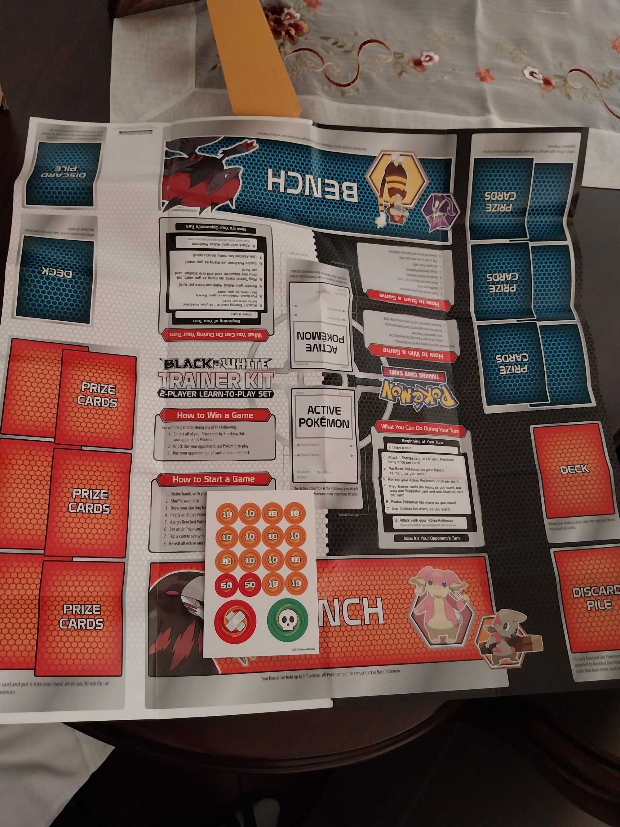 Tabuleiro de Jogo Pokémon - Black & White Trainer Kit 2 Player Learn