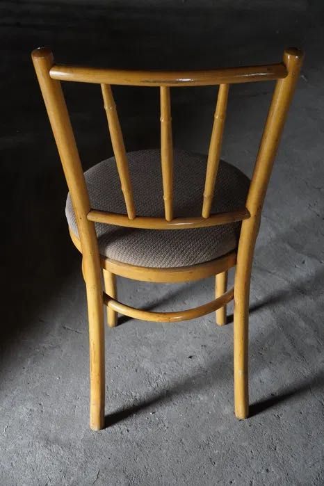 Drewniane Krzesła bistro retro vintage prl
