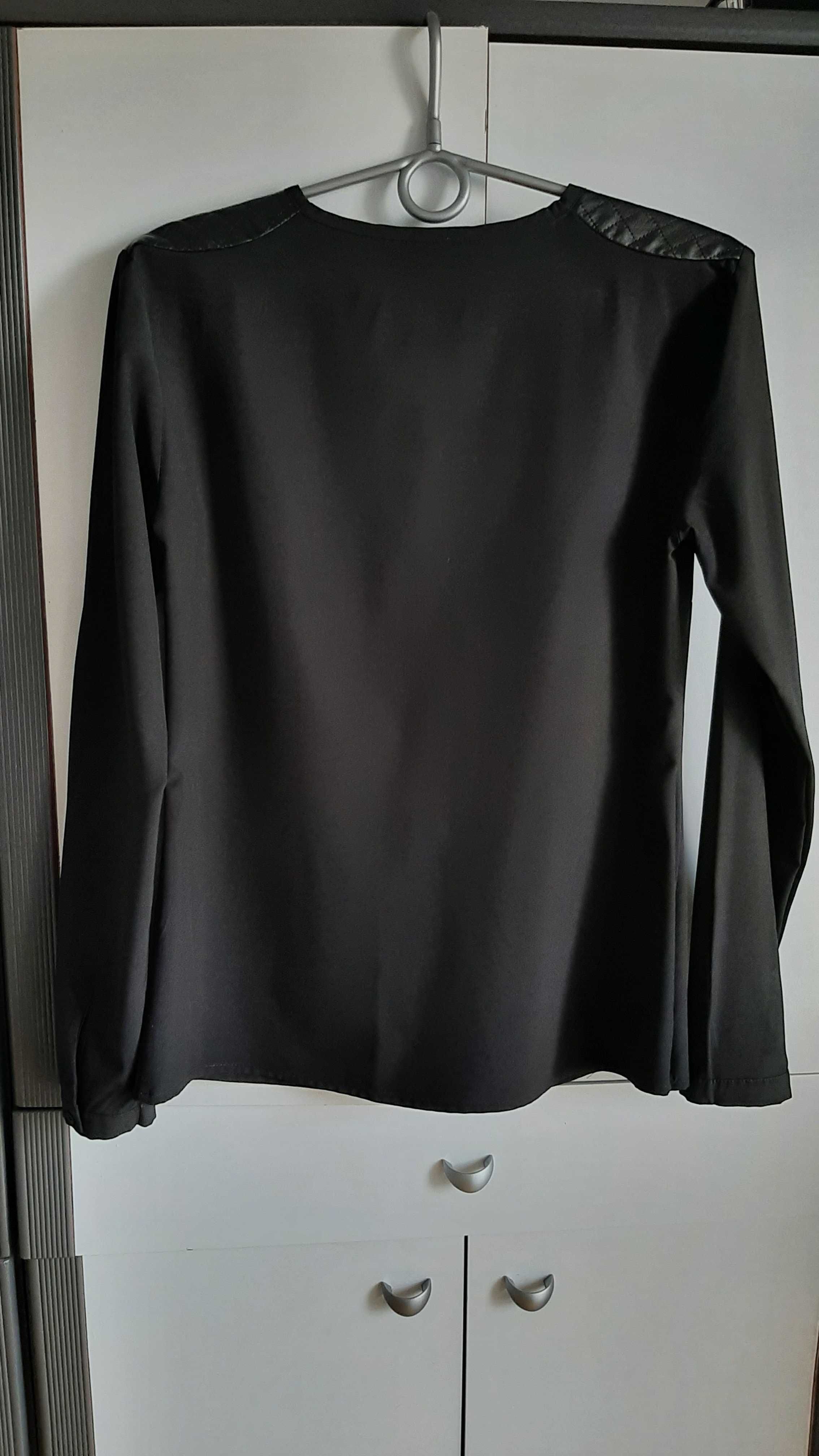 Elegancka czarna bluzka AMBIGANTE # dlugi rękaw r. 36 (S)