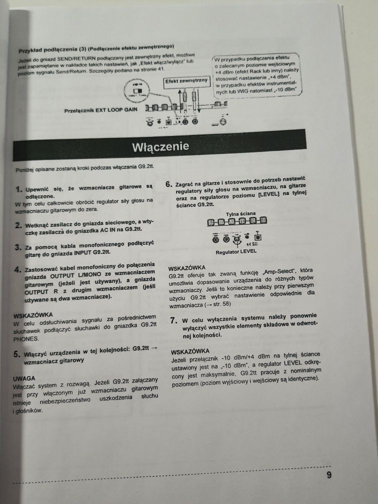 ZOOM G9.2tt Polska instrukcja obsługi efekt gitarowy
