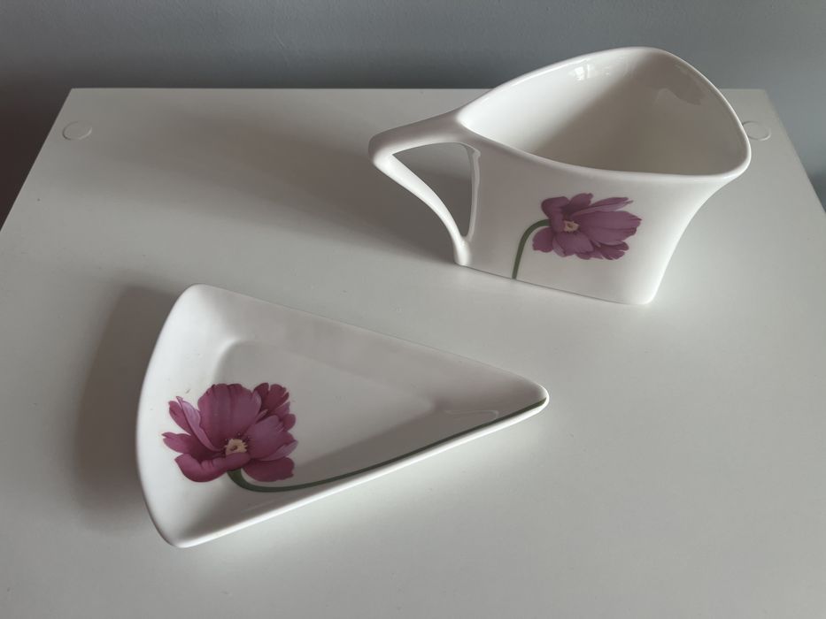 Zestaw deserowy w kwiaty