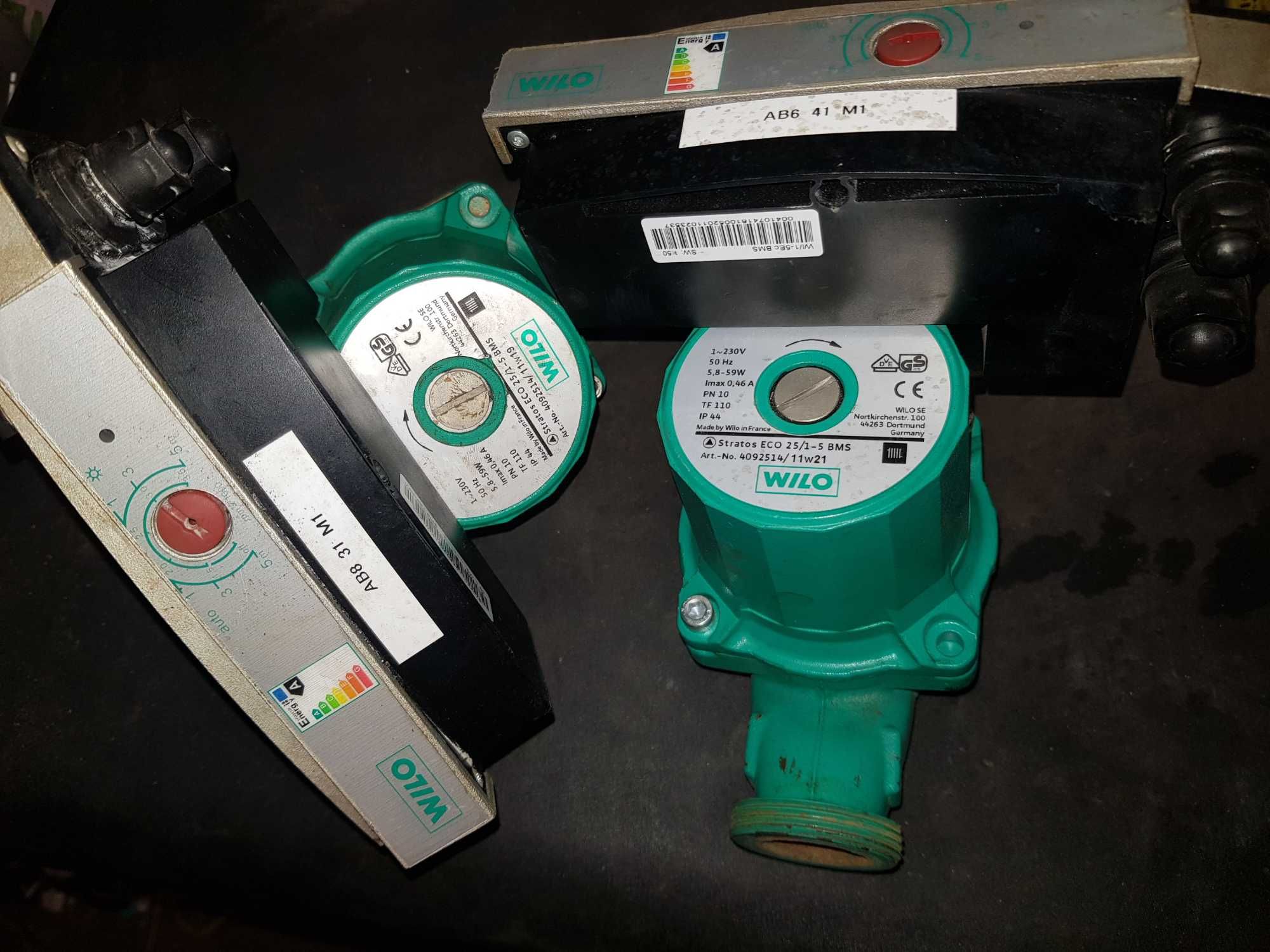 Pompy Wilo Grundfos różnej mocy, do pieca i instalacji