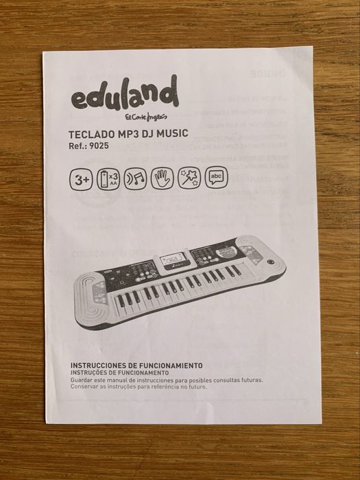 Teclado infantil Eduland do Corte Inglês