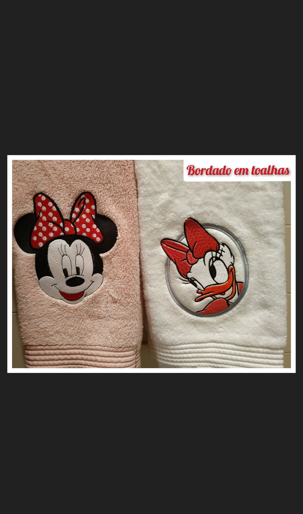 Bordados personalizados em toalhas