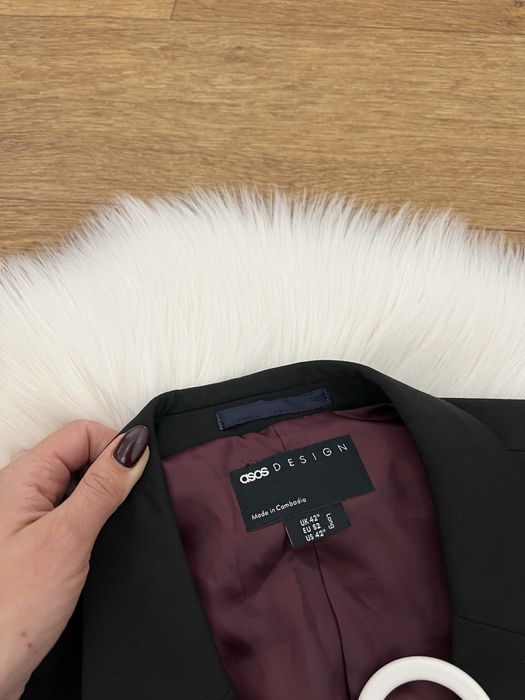 Оверсайз чорний жакет піджак пиджак блайзер батал 50 розмір матовий