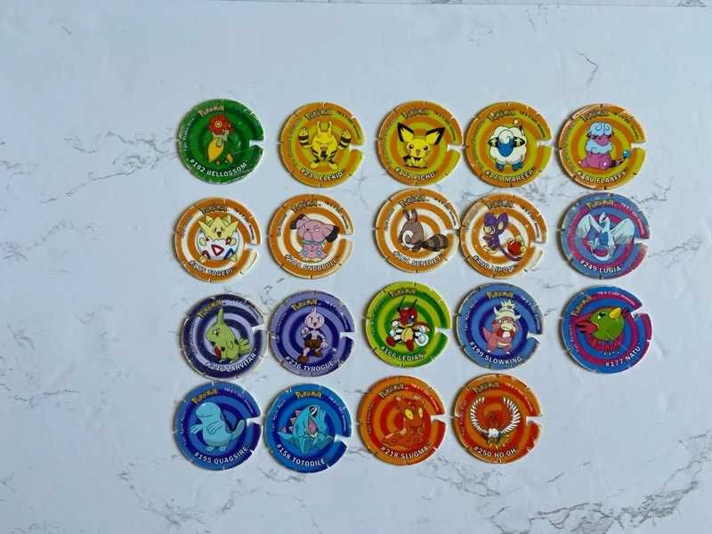 Pokémon Tazos sticker, league, voa e tazos 1, 2 e 3