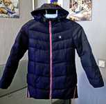 длинная куртка Fila на пуху с капюшоном