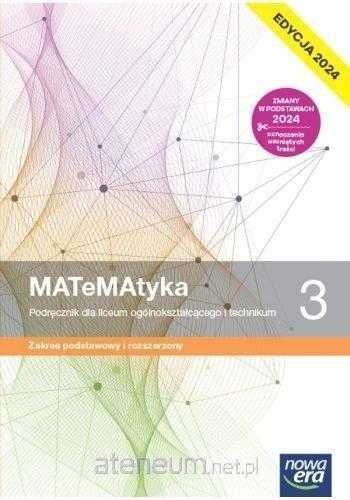 NOWA MATeMAtyka 3 EDYCJA 2024 Karty Pracy + Podręcznik Rozszerzony Era
