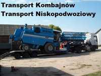 Transport kombajnów BIZON niskopodwoziowy maszyn rolniczych koparek MF