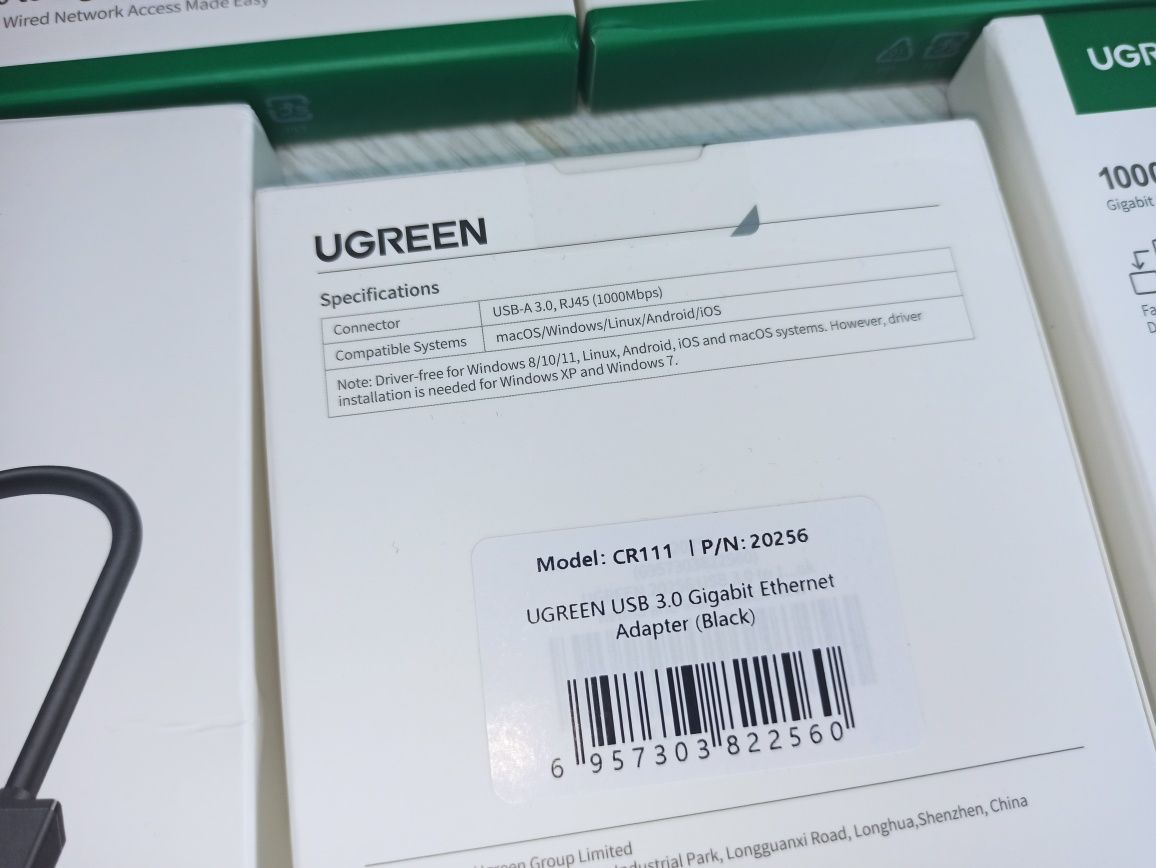 Ugreen Gigabit Ethernet adapter USB 3.0 to RJ-45  1000Mbps CR111