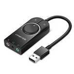 Ugreen zewnętrzna karta dzwiękowa muzyczna adapter Usb - 3,5 mm mini j