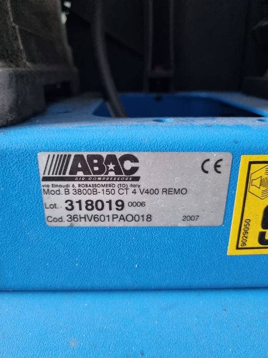 Sprężarka kompresor ABAC 150l 4km