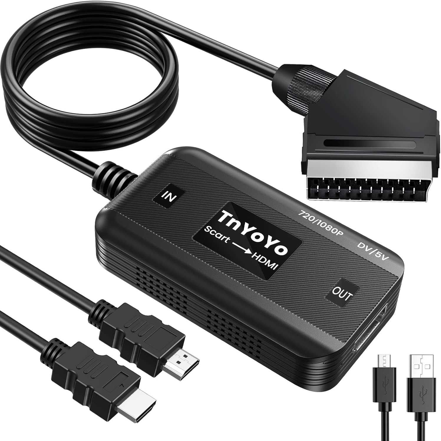 Konwerter Scart na HDMI.Adapter audio wideo.