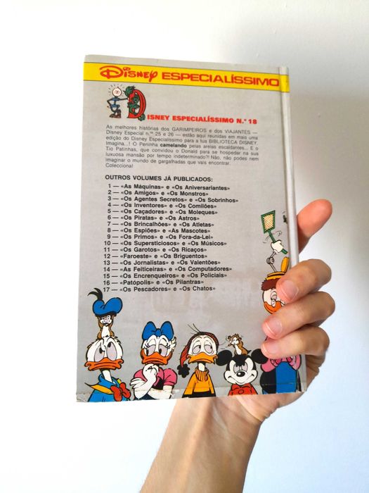 Livro Vintage de BD Disney Especialíssimo Número 18 Coleção Anos 80
