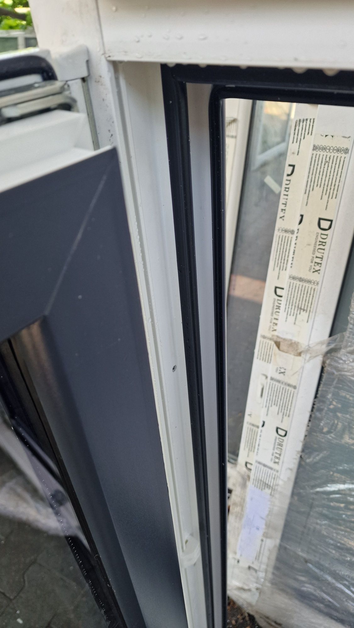 Okno pvc antracyt zewnętrzny nowe