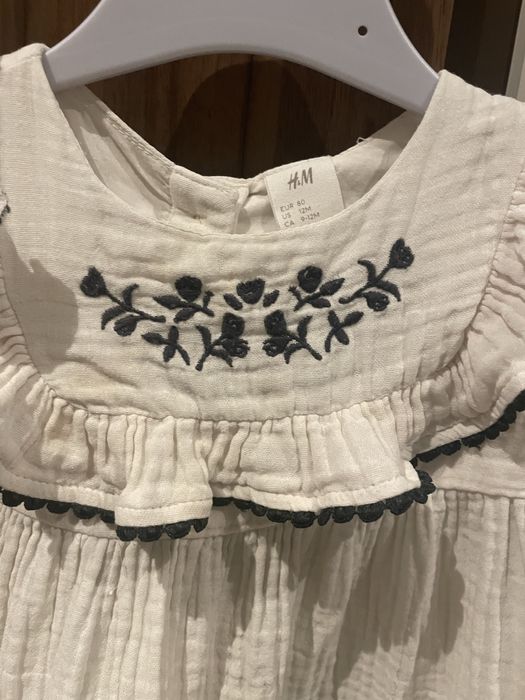 Sukienka chrzciny roczek 80/86 h&m