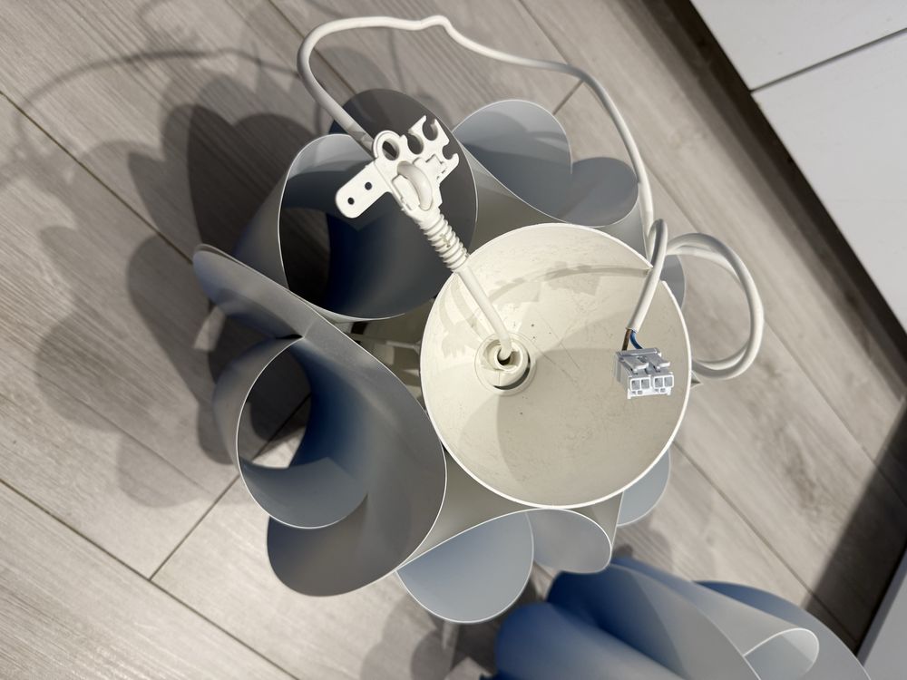 2x Lampa wisząca IKEA Trubbnate biało-niebieska