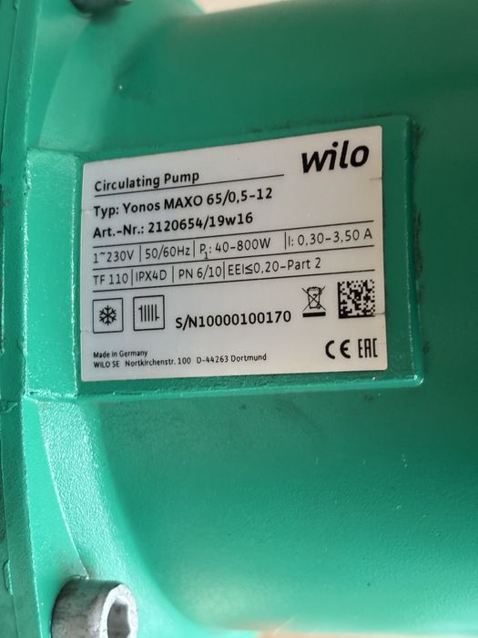 Циркуляційний насос  WILO Yonos MAXO 65/0,5-12 (2120654)