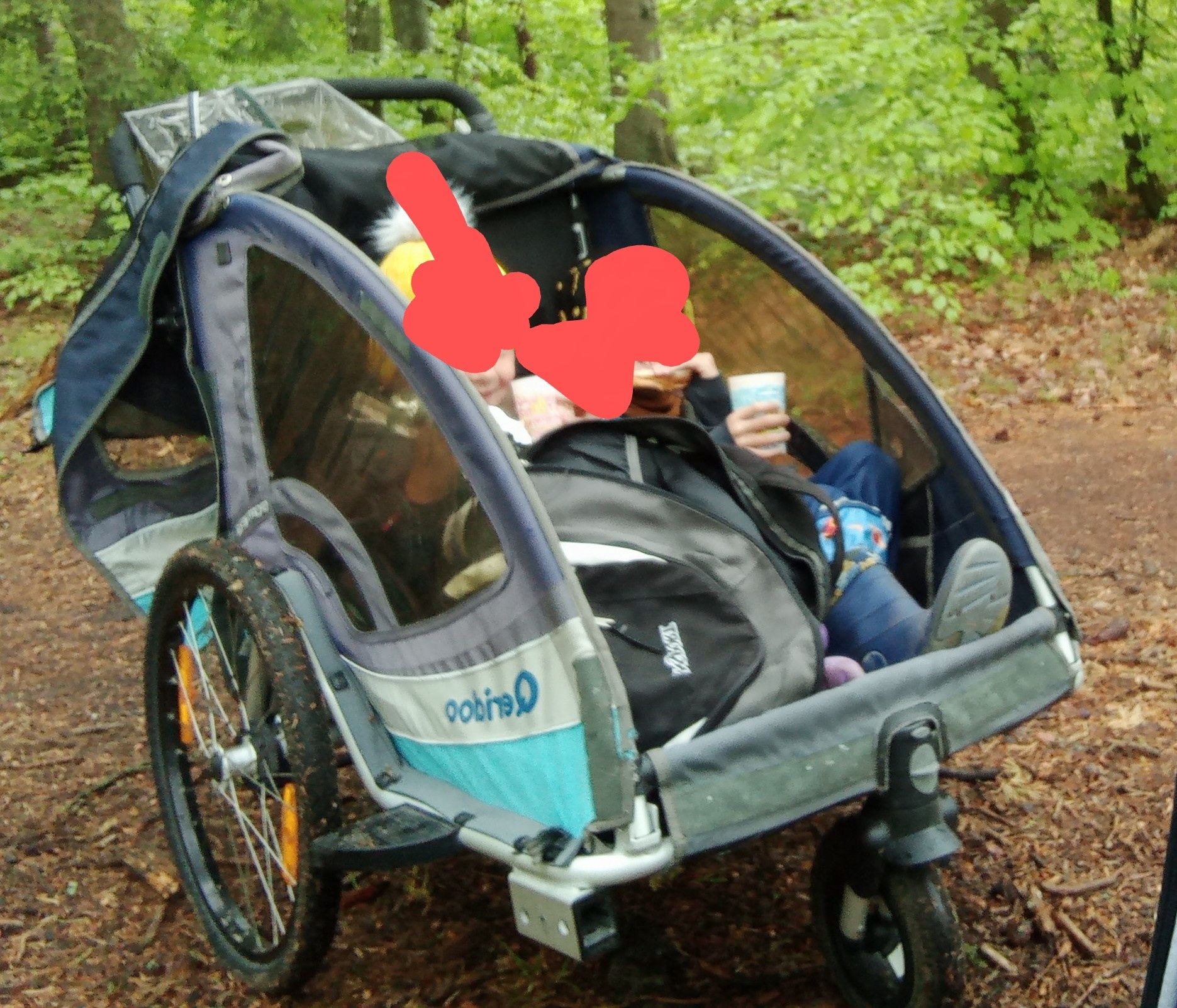Przyczepka rowerowa queridoo 2 dla bliźniaków