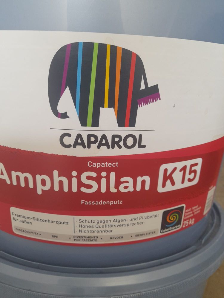 Caparol AmphiSilan K15 25 kg tynk silikonowy biały, gramatura 1,5 mm