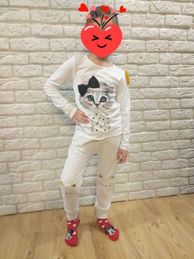 Spodnie COOL CLUB z sieci SMYK rozmiar 122 nowe z metką kotek kot