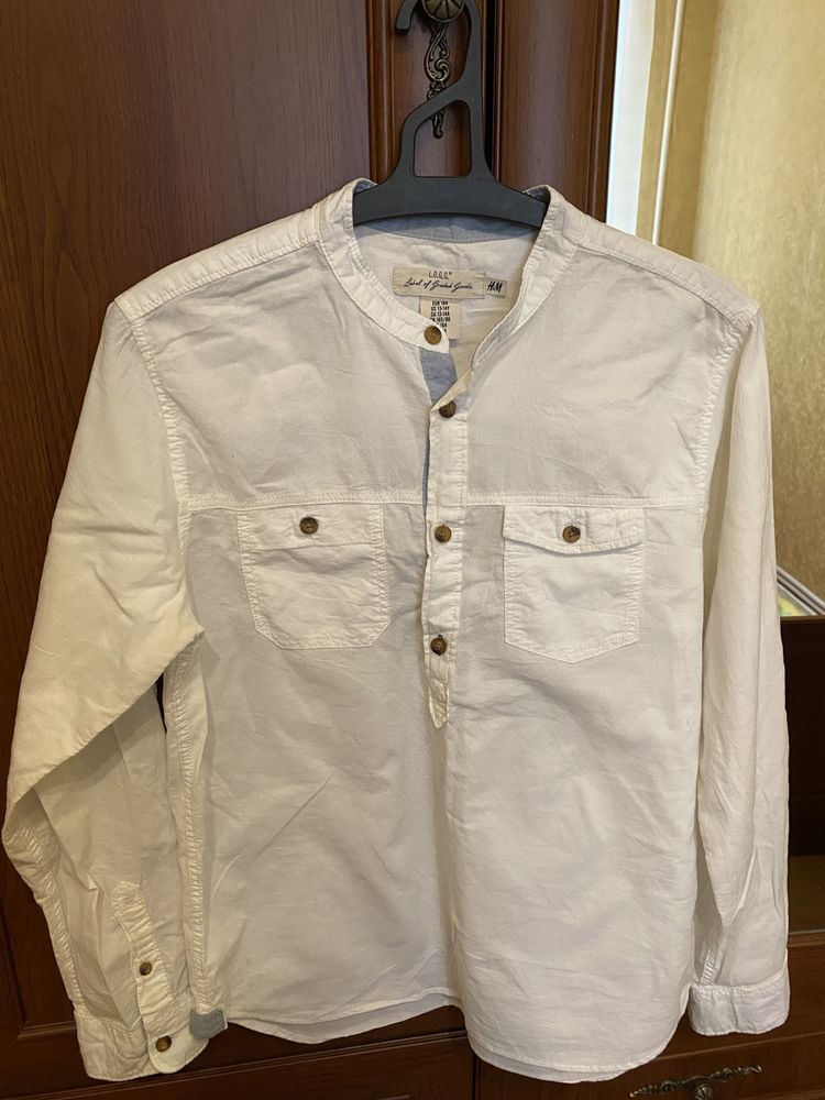 Белая рубашка. 11-13 лет. Бренд H&M