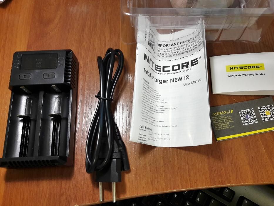 ОРИГИНАЛ Nitecore i2 зарядное устройство на 2 аккума NEW 18650 2*500мА