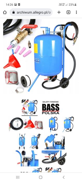 Piaskarka bass polska 80l nieuzywana