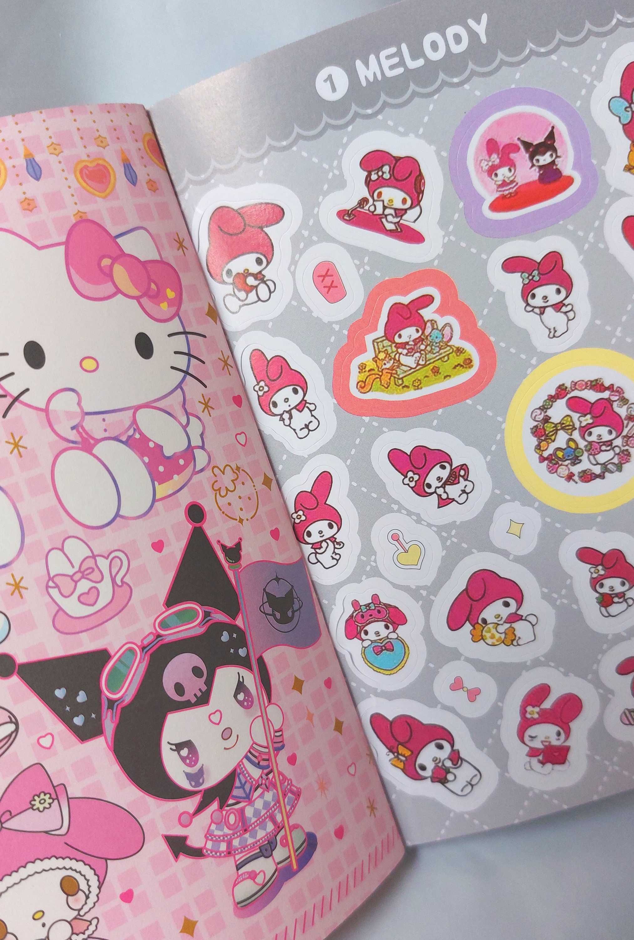 zestaw 450 naklejek My Melody Sanrio Kawaii Hello Kitty