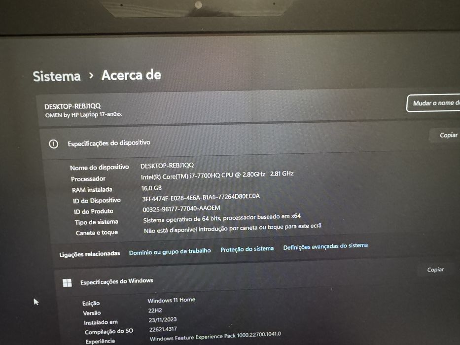 Portatil HP Omen Gaming 17