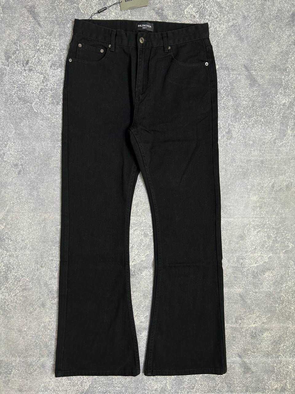 Джинси BALENCIAGA flared faded washed jeans клеш кльош джинсы чорні
