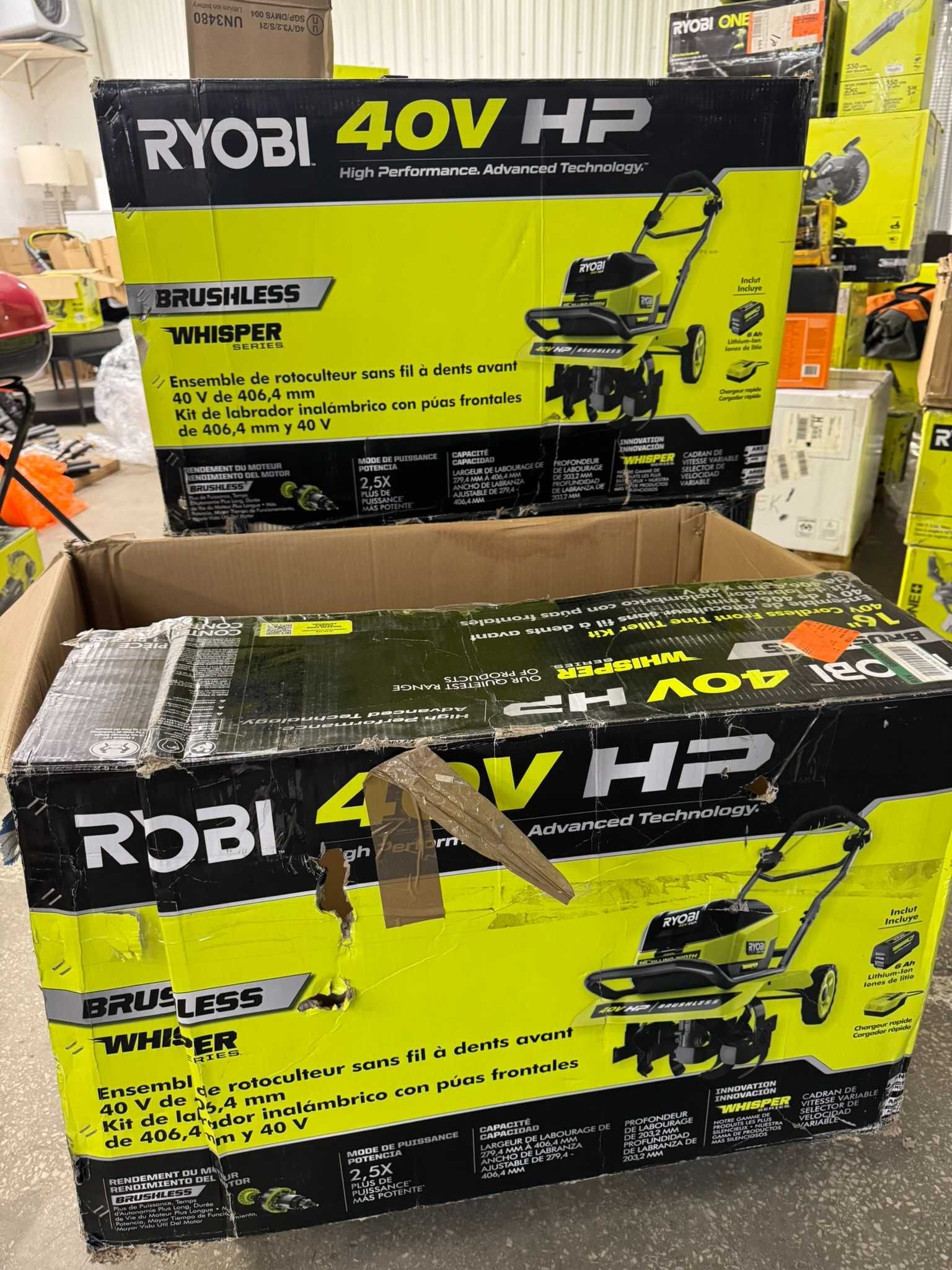 Glebogryzarka RY40730 RYOBI 40V HP bezszczotkowa Bateria 6.0AH z USA