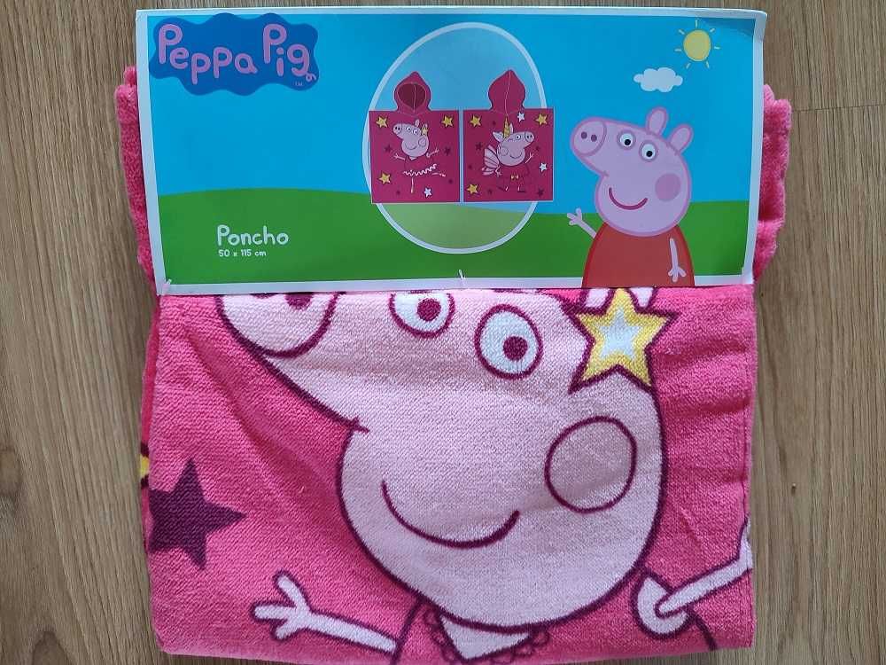 Poncho ponczo ŚWINKA PEPPA 50x115 nowe