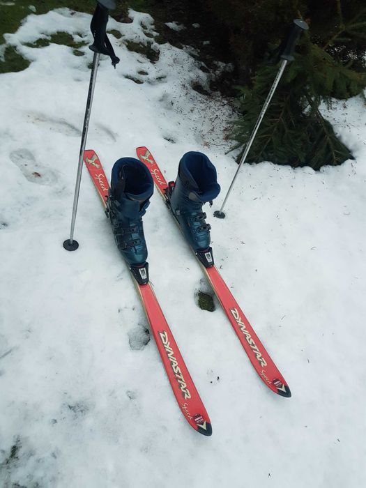 Narty buty oraz kijki ,KOMPLET w dobrej cenie !