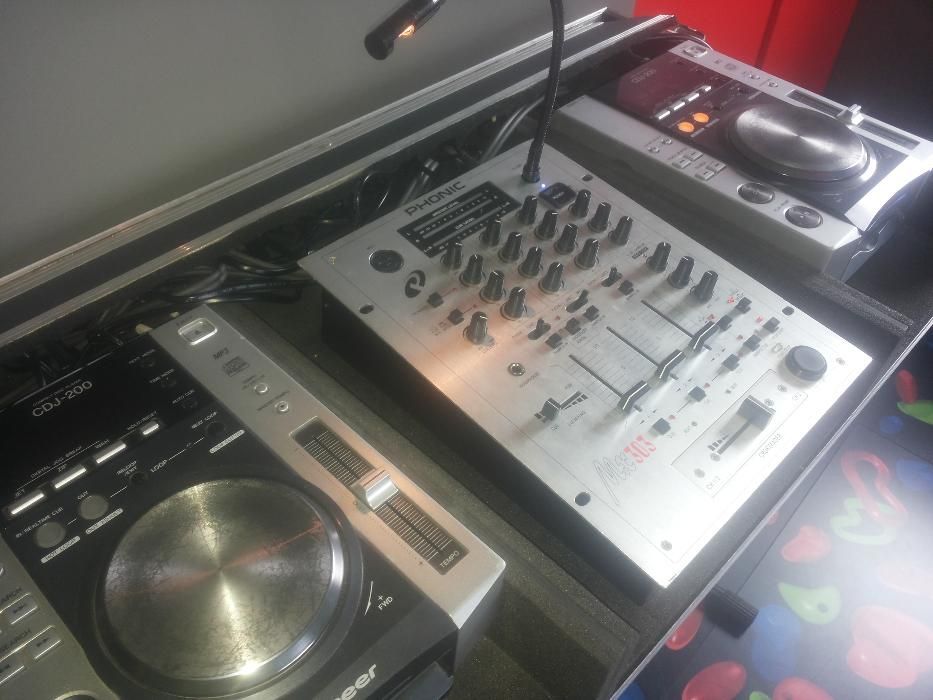 CDJ Pionieer 200 +mixer PHONIC MX 303+Case Bartczak+okablowanie