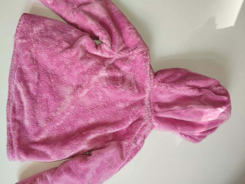 Różowy polarowy płaszczyk kurtka Minnie Mouse rozmiar 80/86