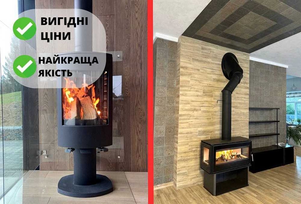 Монтаж пічі + печі каміни • сучасні каміни на дровах‼️