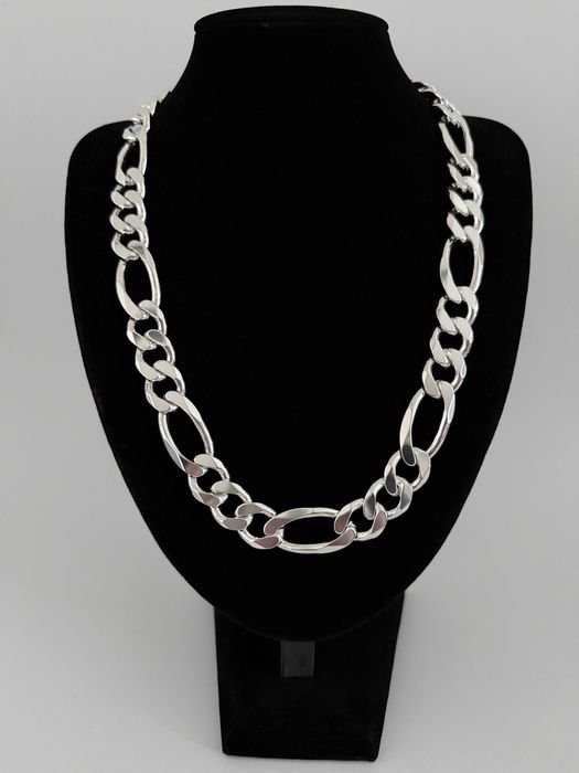 Srebrny Łańcuszek splot Figaro 60,5 CM 194 GRAM ! PR. 925 Okazja !