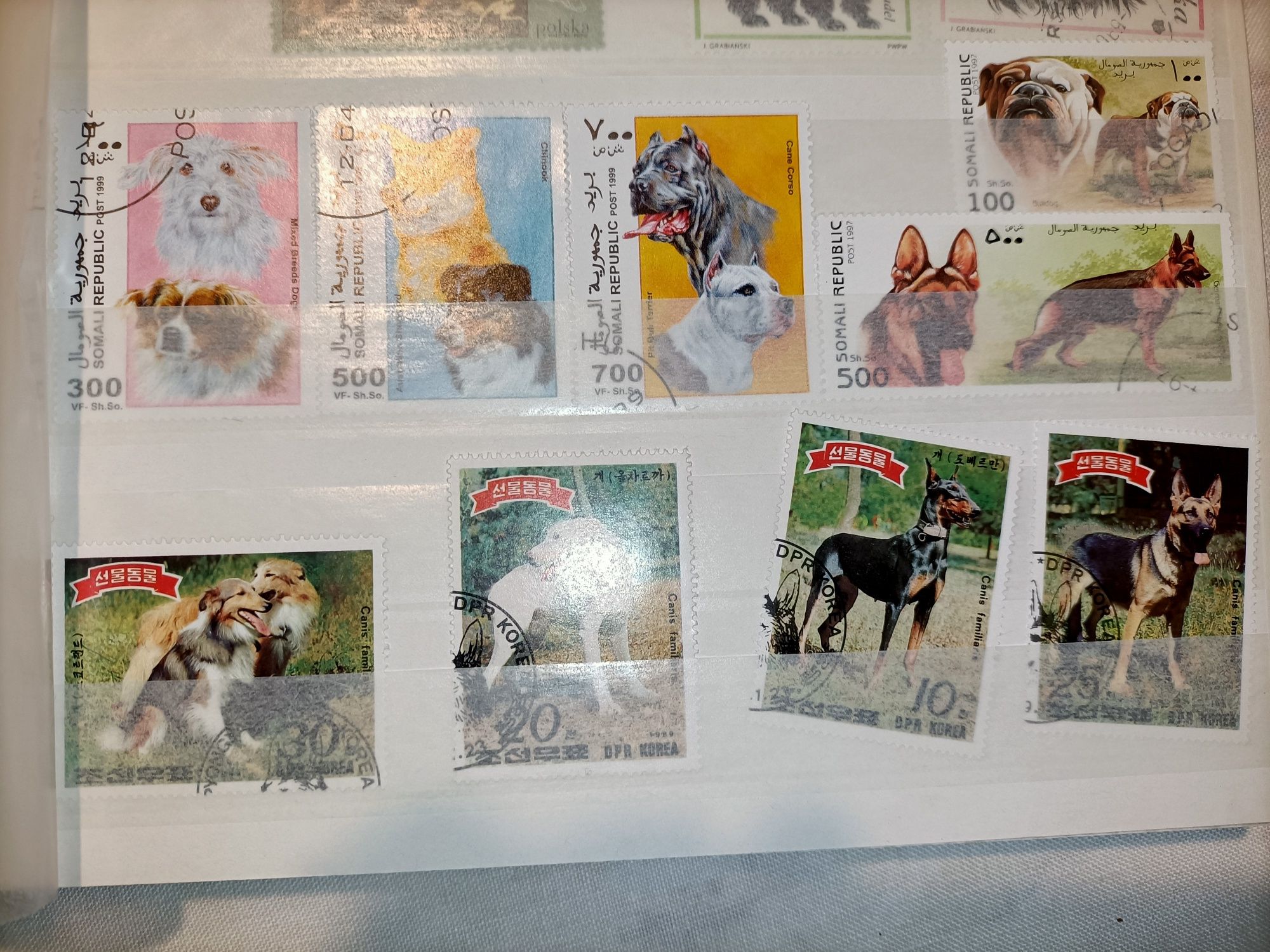 Selos coleção cães antigos