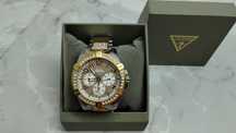 Zegarek męski Guess srebrny/złoty z cyrkoniami 48 mm