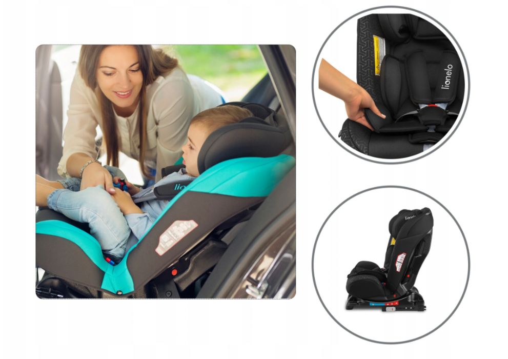 Fotelik samochodowy Lionelo SANDER 0-36kg Isofix 4 Poziomy Pochylenia