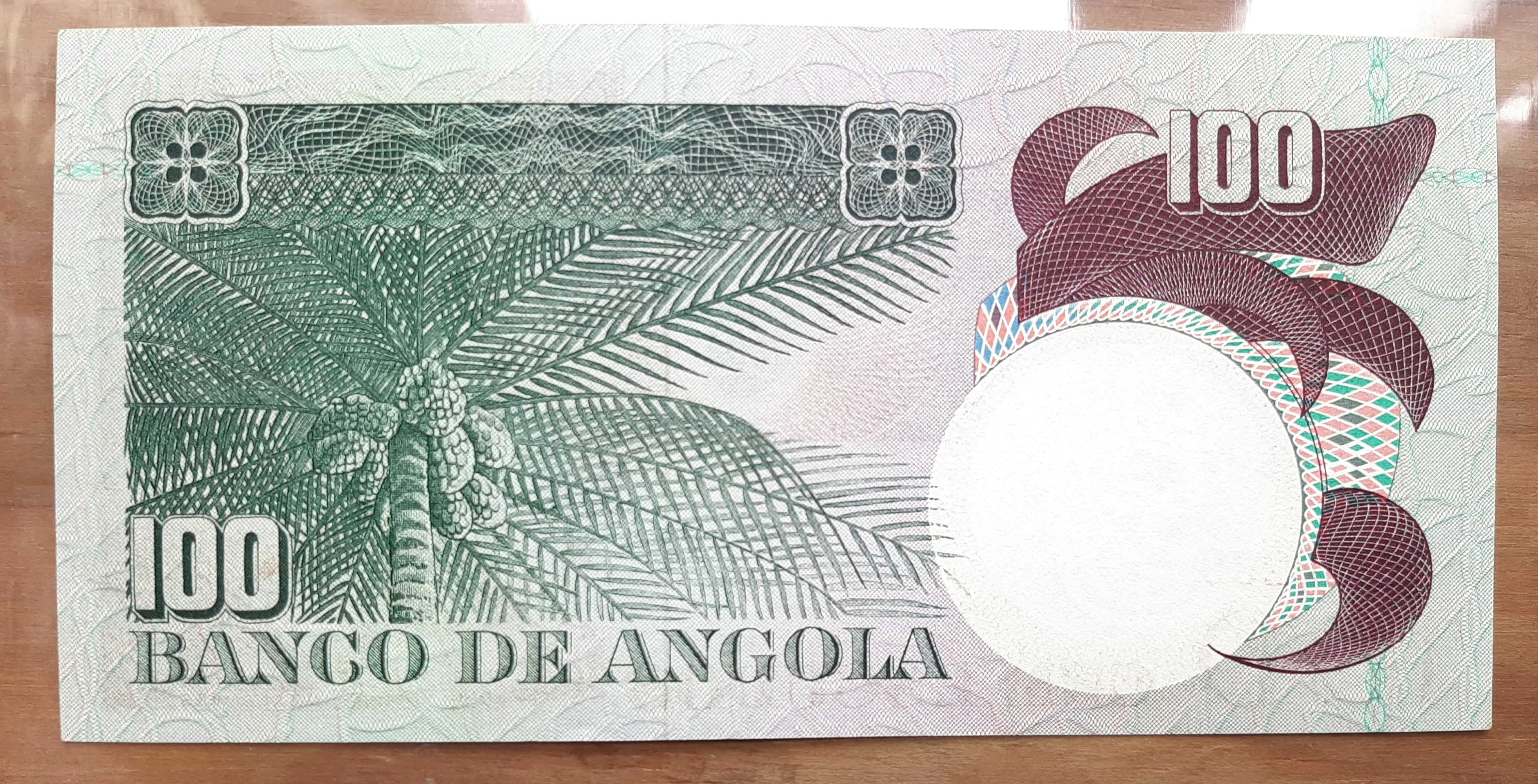 Lote completo de Angola de 1973 de Notas - 1000, 500, 100, 50 e 20
