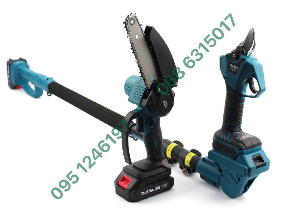 Набор 3в1 Makita Пила DUC155HN +Секатор DUP270 Digital +штанга 24V 5Ah