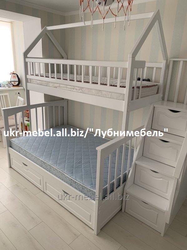 Двухъярусная деревянная кровать ЩитДом,двоярусне (двоповерхове) ліжко